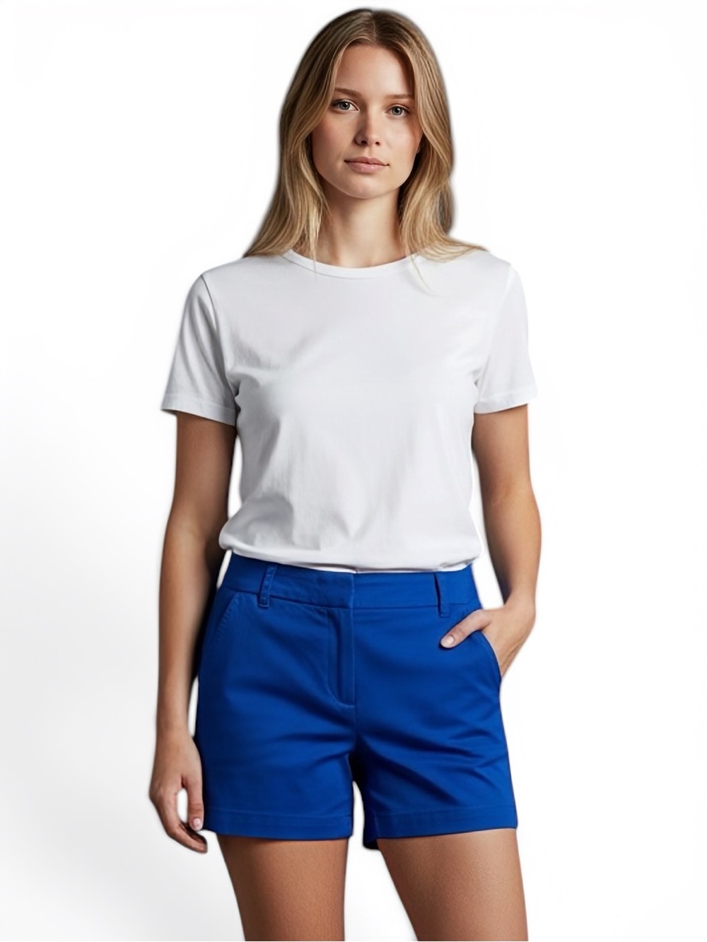 J.Crew Cobalt Blue Chino Shorts Size 2 Royal Blue 3" Inseam Summer Casual
